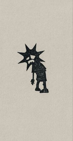 a drawing of a person holding a star above their head and looking up at the sky