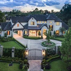 this is an aerial view of a large home