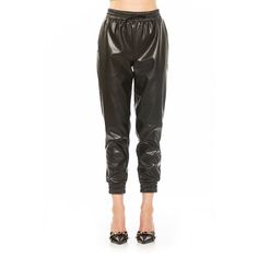 The Axel jogger pant is a must have piece for your wardrobe. This pant features luxe stretch faux leather fabric, loose jogger style pants, fitted leg cuff and drawstring.Click on this WOMEN'S GUIDE to find the perfect fit and more! The Axel jogger pant is a must have piece for your wardrobe. This pant features luxe stretch faux leather fabric, loose jogger style pants, fitted leg cuff and drawstring.Click on this WOMEN'S GUIDE to find the perfect fit and more! FEATURES Drawstring waistband Unli Woman Jogging, Leg Cuffs, Jogging Pants, Faux Leather Fabric, Fashion Joggers, Style Pants, Bottom Clothes, Drawstring Waistband, Leather Fabric