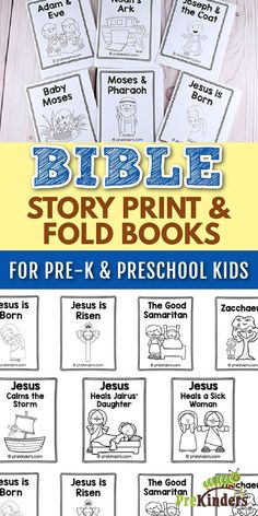 Bible Story Print & Fold Books - Free Printables Joseph Bible Story Pictures, Who Is God Bible Study, Preschool Bible Lessons Curriculum, Bible Preschool Curriculum, Preschool Bible Crafts Easy, Bible Printables For Kids, Story Worksheet, Free Bible Printables, Bible Story Book