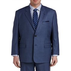 a man in a blue suit and tie