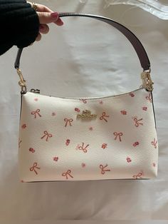 coach bow coquette purse #coachpurse #coquette #bowbag #bows Bow Purse, My Style Bags, Luxury Bags Collection, Handbag Essentials, Bow Bag, 2024 Style, Girly Bags, Pink Bows, Pink Girly Things