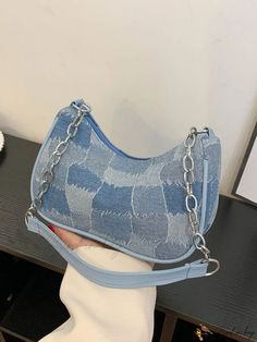 Bird in Bag - Womens Ampit Handbag with Trendy French Beaded Shoulder Strap Jean Purse, Silk Scarf Style, Tas Fashion, Denim Handbags, Jean Vintage, Denim Chic, Vintage Shoulder Bag, Jeans Bag, Baguette Bag