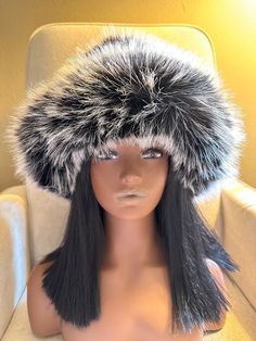 This beautiful incredibly soft faux fur hat is a must have for the fall and winter season.It is stylish and warm and can be dressed up or down. The head circumference of the hat is about 22-23inches (56-58cm) so almost everyone should fit :)  The hat is made out of Vegan Fur and is super soft and fluffy:) For any different color requests please send me an email:) Winter Faux Fur Bucket Hat, Winter Brimmed Hat In Faux Fur, Brimmed Faux Fur Hat For Winter, Adjustable Faux Fur Hats With Lining, Winter Hat With Feather Trim, Fluffy Faux Fur Wide Brim Hat, Faux Fur Hat With Short Brim, Faux Fur Hats With Short Brim, Adjustable Brimmed Faux Fur Hat