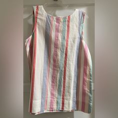 Colorful Striped Top Multicolor Linen Tops For Spring, Black Long Top, Burnt Orange Top, Sheer Long Sleeve Top, Sleeveless Tunic Tops, Striped Sleeveless Top, Gold Shirt, Sequin Tee, White Sleeveless Blouse