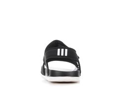 Synthetic strap upper with fabric lining, Adjustable ankle strap with Velcro closure, Open round toe, Contoured foam footbed and traction outsole, adidas® branding details including iconic three stripes | Women's Adidas Adilette 2 Sport Sandals in Black/White Size Men's 11 / Women's 12 Functional Slip-resistant Synthetic Sandals, Functional White Sports Sandals, Adidas Non-slip Sandals For Sports, Functional Closed Toe Summer Sandals, Adidas Non-slip Synthetic Sport Sandals, Adidas Cushioned Sports Sandals, Sports Sandals With Removable Insole, Functional Closed Toe Sport Sandals For Summer, Sporty Adjustable Slip-resistant Sandals