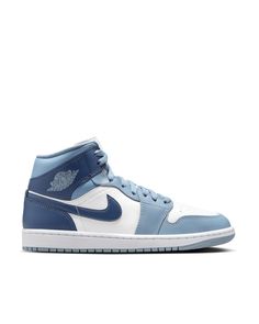 PRICES MAY VARY. 100% Authentic Special feature: slip-resistant Material: Jordan Materials Style: Modern Toe style: Closed Toe Closure type: Drawstring Women's Jordan 1 Mid Sail/Diffused Blue-Blue Grey Jordan 1 Mid Women, Jordan 1 Blue, Jordan Mid, Jordan Shop, Clarks Wallabees, Buy Jordans, Jumpman Logo, Wings Logo