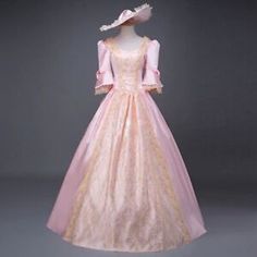 Find many great new & used options and get the best deals for Women Vintage Fancy Dress Gowns Renaissance Medieval Victorian Cosplay Costume at the best online prices at eBay! Free shipping for many products! Medieval Ball Gown, 18th Century Dress, Ball Gowns Princess, 파티 드레스, Cocktail Dress Vintage, Cinderella Dresses, Queen Dress, Medieval Dress, Pink Dresses