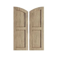 an open wooden door on a white background