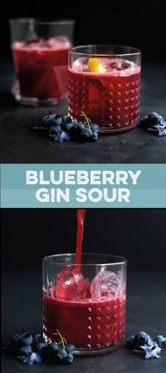 Blueberry Gin Sour, Alcohol Punch, Gin Sour