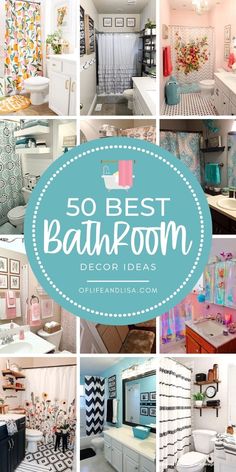 the top 50 best bathroom decor ideas for your home and office in this postcard collage