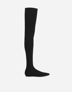 Stretch jersey thigh-high boots: Black Kidskin insole with branded label Branded leather sole Made in Italy Black Flat Boots, Woman Boots, Thigh High Boots Flat, Short Loungewear, Flat Boots, Boots For Sale, Thigh High Boots, Black Booties, Boots Black