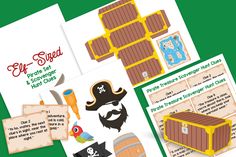 pirate themed cut outs and printables for children's crafts, books or activities