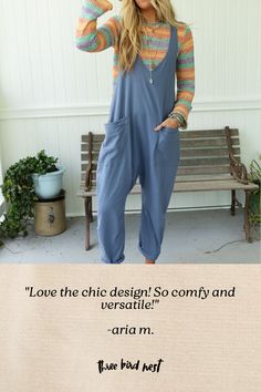 Get ready to look effortlessly boho - chic and ready - to - go in the Marina Bay Jumpsuit, whether you're running errands or catching up with friends, these overalls will keep you looking stylish and feeling confident all day long! Comfortable, solid, stretch knit fabric Loose and baggy jumpsuit silhouette Flattering deep v - neckline and a racer backline Double front patch pockets Dropped crotch details with loose straight pant legs Pair with: Tattoo Bralette, Infinite Sunrise Tassel Tie Kimono Bohemian Relaxed Fit Jumpsuits And Rompers For Loungewear, Casual Solid Color Overalls, Comfortable Summer Loungewear Jumpsuits And Rompers, Comfortable Summer Jumpsuits And Rompers For Loungewear, Comfortable Summer Loungewear Jumpsuits, Casual Overall Jumpsuits And Rompers For Loungewear, Casual Solid Color Overalls Romper, Leisure Jumpsuits And Rompers With Pockets, Comfortable Solid Jumpsuits And Rompers With Pockets