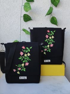 Embroidered Laptop Bag from our Luna Istanbul🌝 series is the perfect accessory for your daily li 🥰 🥰 🥰 🥰 Whether you're heading to school, work or a casual trip, this bag offers plenty of space to safely carry your laptop 💻along with your other essentials.😇  It is designed with lots of pockets and a special material inside to keep your belongings organized and protected. Available in two sizes to fit 13-inch and 15-inch computers, this bag is versatile and functional. 🤩 Machine embroidered patterns add elegance and uniqueness. Made from high quality canvas, embroidery and cotton materials that ensure durability and longevity. Product features; Outer Fabric; Water repellency and stain resistance properties Inner Fabric; 100% cotton fabric. Suitable for 13 inch computer. Width: 10,23 Canvas Embroidery, Brief Case, Embroidered Patterns, Bag College, School Bag College, College Bags, Laptop Bags, Women Bag, School Bag