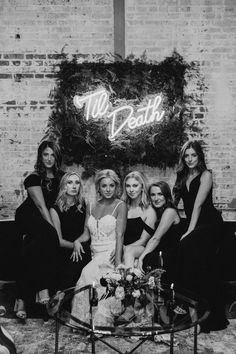 when your bridesmaids come to slay // Moody edgy goth-inspired industrial wedding at the bond in lancaster pa // wedding photographer Victoria Selman Different Wedding Ideas, Katie May, Nontraditional Wedding, Bridal Party Dresses