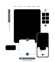 an image of a cell phone and tablet screen mockup for web design or presentation