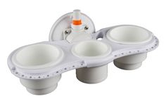 an image of three cup holders with lids