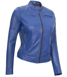 Women's Blue Biker Racer Leather Jacket - Rev Up Your Style
Unleash your inner rebel with our Women's Blue Biker Racer Leather Jacket. It's not just a piece of clothing; it's an extension of your daring personality. Crafted with precision, this jacket seamlessly blends the toughness of biker jackets with the sophistication of cafe racer style. The captivating blue color adds a dash of uniqueness to your look, whether you're cruising the streets or hitting the highway on your motorcycle. Asymmetrical Leather Jacket, Racer Leather Jacket, Racer Jackets, Maroon Leather Jacket, Cafe Racer Leather Jacket, Leather Jacket For Women, Varsity Jacket Women, Black Leather Blazer, Distressed Leather Jacket