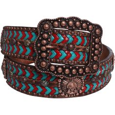 B755 - Brown Vintage Rope Tooled Belt Western Chic Fashion, Tooled Belt, Classy Cowgirl, Cowgirl Belts, Tooled Leather Belts, Double J, Cowgirl Bling, Western Belt Buckles, Red Rope