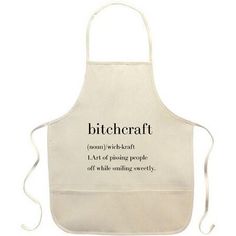 Ebern Designs Bitchcraft (Definition) - Art Of Pissing People Off While Smiling Sweetly Apron Apron Sayings Funny, Funny Apron Sayings, Cute Aprons Sayings, Apron Quotes Funny, Cricut Apron Ideas, Apron Designs Ideas, Apron Quotes, Funny Aprons For Men, Apron Ideas