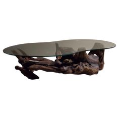 Mid-Century Modern Driftwood Coffee Table With It's Original Biomorphic Glass Top. This Is A Breathtaking Stunning Piece Of Nature. This 1960s Organic Display Of Nature Elegantly Displays It's Beauty In It'S Form And In The Movement Of It'S Form. Driftwood Provides Stability To Sandy Beaches, As This Driftwood Coffee Table Will Continually Provide Stability To Your Aesthetically Pleasing Environment. As Things Move About Styles Shift. This Organic Timeless Piece Of Beauty Will Enhance Any Surrou Burled Wood Coffee Table, Wabi Sabi Coffee Table, Driftwood Coffee Table, Elm Coffee Table, Driftwood Table, Coffee Center, Coffee Table Base, Mid Century Coffee Table, Coffee Table Styling