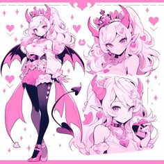 Sucubus Art Anime, Succubus Oc, Vtuber Avatar, Live2d Model, Artist Sketchbook, Anime Pixel Art, Dragon Drawing