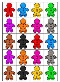 an image of teddy bears in different colors on a checkerboard with the numbers 1 to 10