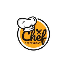 the chef restaurant logo is shown on a white background