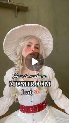 Mushroom Princess Costume, Poison Mushroom Costume, Hat Cosplay, Medieval Elf, Fun Hats Diy, Mushroom Costume Women Diy, Easy Mushroom Costume