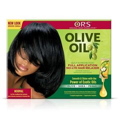 The ORS Olive Oil Built-In Protection No-Lye Hair Relaxer system infuses hair with moisturizing olive oil and natural herbs to help to protect the hair from damage during processing. The result is smoother, softer, stronger hair with impeccable Add Shine. Olive Oil Relaxer, Hair Relaxer, Organic Root Stimulator, Olive Oil Hair, Hair Relaxers, Hair Pack, Hair Lotion, Coarse Hair, Hair Scalp