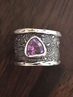 CUSTOM: Wide Band Ring  Coachella Jewelry  by AriesArtisticJewelry Sterling Silver Etched Wide Band Jewelry, Etched Sterling Silver Wide Band Jewelry, Metal Clay Rings, Coachella Jewelry, Wide Silver Band, Wide Band Ring, Metal Clay Jewelry, Silver Jewelry Handmade, Boho Ring