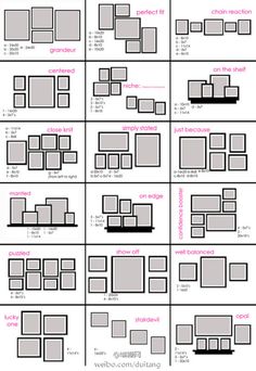 the different sizes and shapes of frames for pictures or video game screens, with instructions to make