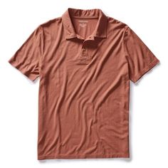 The feel of a well-worn tee with the style of a polo Casual Golf Polo T-shirt, Casual Collared Golf T-shirt, Casual Summer Golf T-shirt, Casual Brown Polo Shirt, Gitman Vintage, Taylor Stitch, One Clothing, Short Shirts, T-shirt Polos