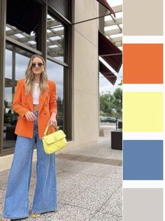 Incorporating vibrant hues into your wardrobe has never been so chic! From eye-catching combinations of contrasting colors to subtle yet striking ensembles, these color blocking outfit ideas will elevate your fashion game. Don't be afraid to experiment with bold shades and create your own unique statement looks. Get ready to turn heads and make a stylish impression with these excellent color blocking ideas for any occasion. Bold Colors Outfits, Contrast Outfit, Make Your Eyes Look Bigger, Eyes Look Bigger, Small Eyes, Color Outfits, White Jeans Outfit