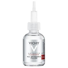 Vichy Liftactiv Supreme HA Epidermic Filler, an intensive Hyaluronic Acid serum that reduces the signs of wrinkles and fine lines on the skin.
How does Vichy Liftactiv Supreme HA Epidermic Filler work?
This product is formulated with dermatoligically active ingredients like fragmented hyaluronic acid, Vitamin CG and Vitamin B5 to smooth the appearance of fine lines and wrinkles with a filling effect.
It hydrates the skin using hyaluronic acid which draws water molecules into the skin to plump and reduce the appearance of fine lines and wrinkles.
Vitamin CG acts to even skin tone and reduce the appearance of hyperpigmentation. Vitamin B5 is a humectant which helps to improve the skins barrier. It also contains anti-inflammatory properties to soothe the skin. 
Key Dermatological Ingredients Vichy Liftactiv, Wrinkle Filler, Best Serum, Hyaluronic Acid Serum, Hydrating Serum, Anti Aging Serum, Face Serum, Facial Skin Care, Facial Care