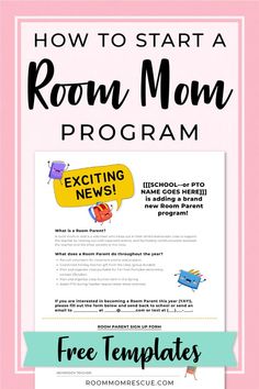 the how to start a room mom program