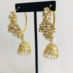 Adjustable Festive Earrings For Celebration, Adjustable Gold Festive Earrings, Adjustable Gold Pearl Earrings For Party, Earrings Bali, Earring Indian, Bali Earrings, Kundan Jewelry, Contemporary Earrings, Western Earrings