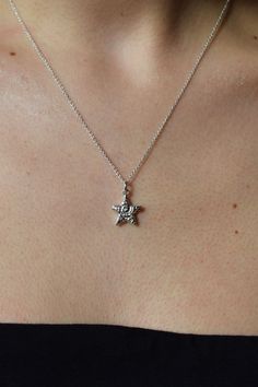 Where celestial elegance meets impeccable craftsmanship, our Star charm exudes luxury and sophistication, ensuring it remains a cherished piece for years to come. Material : 925 sterling silver Height : 15 mm Thickness : 3 mm Star Silver Necklace, Silver Jewellery Necklace, Cute Necklaces Silver, Silver Star Jewelry, Cute Silver Jewelry, Sliver Necklace, Surf Jewelry, Silver Charm Necklace