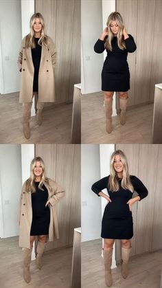 Plus Size Fall Work Outfits, Black Dress Midsize, Office Outfits Women Plus Size, Dress Midsize, Curvy Work Outfit, Curvy Fall Outfits, Autumn Outfits Curvy, Autumn Fashion Curvy, Fall Office Outfits