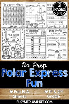 no prep polar express fun printable worksheet for students to practice their writing skills