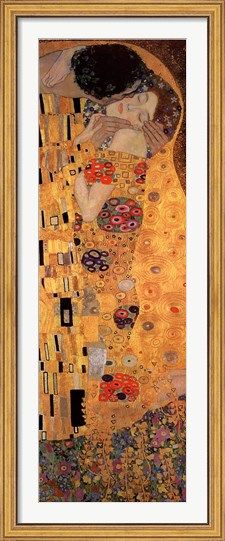 the kiss by klimt painting print on wrapped canvas wall art home decor gift