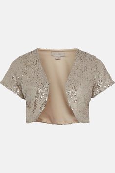 Short Sleeve Sequin Bolero Short Sleeve Shrug, White Shrug, Silver Cardigan, Cardigan Shrug, Cropped Shrug, Sleeve Shrug, Bolero Shrug, Cardigan White, Shrug Cardigan