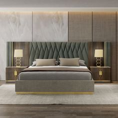 Double Bed Bed Headboard Ideas Modern, Modular Bed, Designer Beds, Bed Back Design, Double Bed Designs, Modern Luxury Bedroom