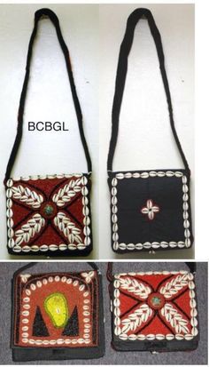 "Beautifully handcrafted crossbody bag with cowry shells and seed beads. The bag comes in rectangle or half-round shapes . The aprox. dimensions are shown in the pic. The width is ~2\". The closure is Velcro for easy use. The bag is made of black cotton fabric and had-beaded with red & back seed beads along with cowry shells to create beautiful patterns. The patterns are unique and may have slight variation as each bag is individually hand crafted.  There are 5 options available now." Beaded Crossbody Bag, Cowry Shell, Black Cotton Fabric, Beaded Bags, Beautiful Patterns, Cross Body Handbags, Black Cotton, Purses And Handbags, Seed Beads