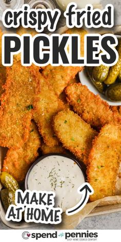 crispy fried pickles are the perfect appetizer to make athome