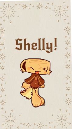 a card with an image of a teddy bear on it's back and the words, sheryl