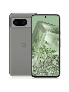 the google pixel smartphone is shown with an image of ice and rocks on it's screen