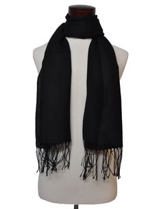 Brand new lady's 100 % pashmina wool soft feel long scarf  ( shawl ) Long Shawl, Long Scarf, Scarf Shawl, Winter Scarf, Scarf Wrap, Women's Accessories, Black Color, Scarf Accessory, Shawl