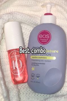 Literally the best combo!! ♡(The lotion is eos, and the spary is Sol de Janeiro 40 3.2 ounce) #eosbodylotion #eos #soldejaneiro #preppy #whisper #perfume #perfumelovers #scent #y2k Victoria Secret Perfume, Personal Hygiene, Perfume Collection, Lip Moisturizer, Scents, Perfume Bottles